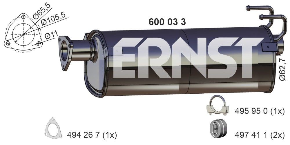 ERNST Mellempotte 600033 ERNST 600033 Mellempotte