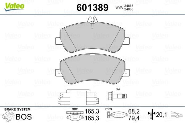 VALEO Bremžu kluči 601389 601389 Bremžu kluči MERCEDES-BENZ C Klase VALEO