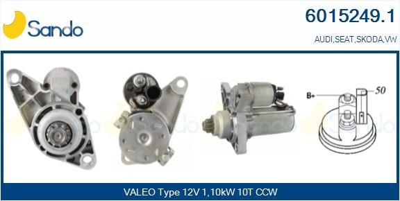 SANDO Startmotor 6015249.1 6015249.1 Starter voor de motor Volkswagen TOURAN SANDO