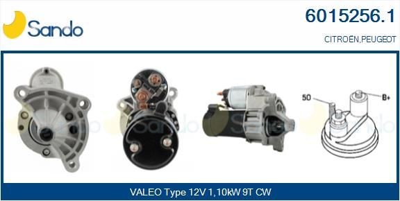 SANDO Startmotor 6015256.1 Startmotoren SANDO JUMPY 6015256.1 goedkoop