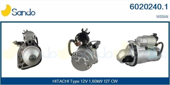 SANDO Startmotor 6020240.1 SANDO 6020240.1 Starter voor de motor Nissan 350Z originele
