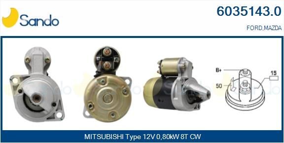 SANDO Démarreur 6035143.0 SANDO 6035143.0 Starter MAZDA 323 I 3/5 portes (FA4) pas cher