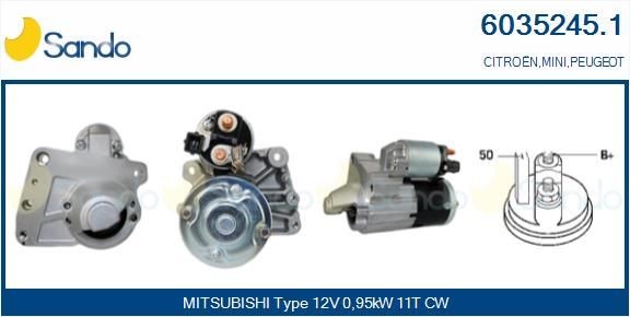 SANDO Startmotor 6035245.1 MINI startmotor SANDO 6035245.1