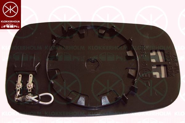 KLOKKERHOLM Mirror Glass, outside mirror 60411064 60411064 KLOKKERHOLM glass for wing mirror for RENAULT CAPTUR