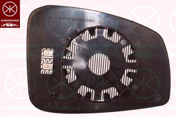 KLOKKERHOLM Spegelglas, yttre spegel 60561062 60561062 KLOKKERHOLM sidospegel, glas RENAULT ZOE