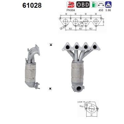AS Catalyseur 61028 AS 61028 d'origine Catalyseur Hyundai Elantra 3 coût