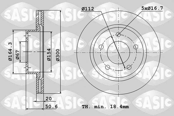 SASIC Δισκόπλακα 6106313 Δισκόπλακες SASIC BMW X4 6106313