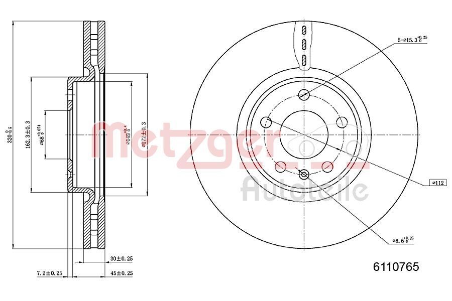 METZGER Jarrulevy 6110765 6110765 METZGER Jarrulevyt Chevrolet NUBIRA hinta
