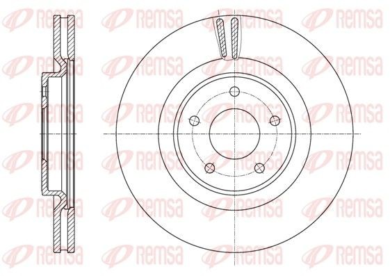 REMSA Brzdový kotouč 61622.10 Kotúčové brzdy REMSA Nissan SERENA 61622.10