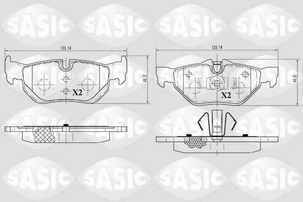 SASIC Bremseklosser 6216012 Klosser SASIC BMW X5 6216012