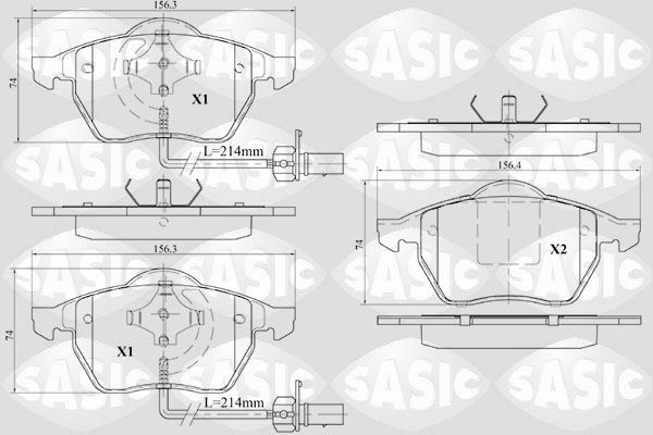 SASIC Bremsbeläge 6216013 6216013 Bremsbeläge SASIC AUDI A1