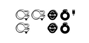 VEGAZ Kit d'assemblage, système d'échappement VA-76 VEGAZ VA-76 Kit d'assemblage, système d'échappement VOLKSWAGEN Golf II 3/5 portes (19E, 1G1) 2.0 GTI 136 CV 1989