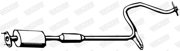 WALKER Midtre lydpotte 16611 WALKER 16611 Midtre lyddemper Nissan Primera P10 Hatchback pris