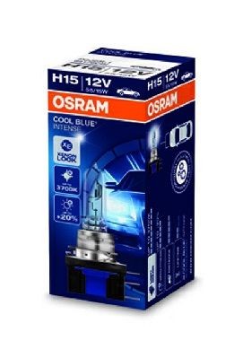 OSRAM Kvēlspuldze, tālās gaismas lukturis 64176CBI 64176CBI OSRAM COOL BLUE INTENSE H15 Pamatluktura kvēlspuldze