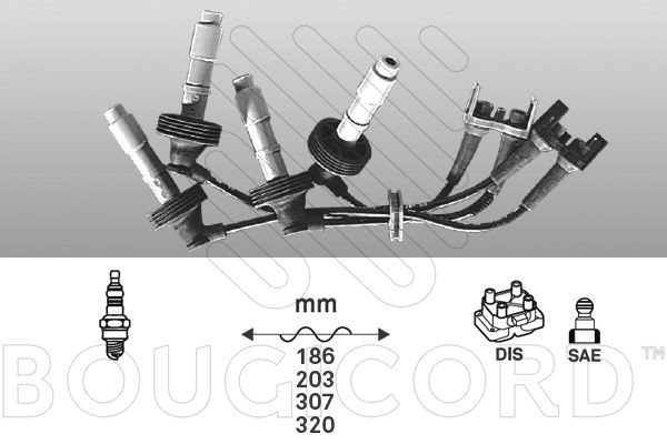 EFI AUTOMOTIVE Tændkabelsæt 6462 Tændrørskabel EFI AUTOMOTIVE Renault SANDERO / STEPWAY 6462