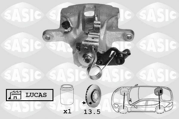 SASIC Δαγκάνα φρένων 6506079 6506079 Δαγκάνα φρένων Volkswagen FOX SASIC
