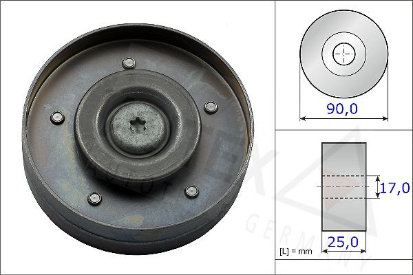 AUTEX Τροχαλία παρέκκλισης, ιμάντας poly-V 654836 654836 Τροχαλία αδρανείας ιμάντα poly v AUDI A5 AUTEX