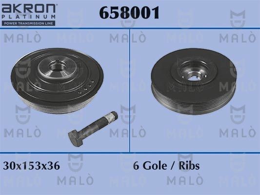 MALÒ Krukaspoelie 658001 658001 Krukaspoelie FIAT BRAVA MALÒ