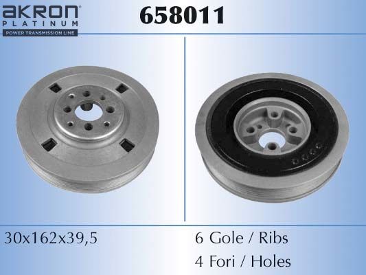 MALÒ Puleggia cinghia albero a gomiti 658011 Costo Puleggia albero motore MALÒ SEAT 658011