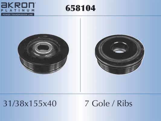 MALÒ Polia, cambota 658104 Polia da cambota MALÒ Hyundai TUCSON 658104