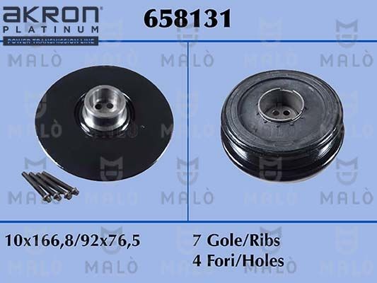 MALÒ Remskive, veivaksel 658131 658131 Remskive veivaksel NISSAN QASHQAI MALÒ