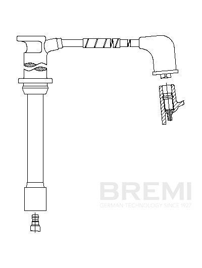 BREMI Καλώδιο υψηλής τάσης 658E108 658E108 Μπουζοκαλώδια BREMI MAZDA MX-5
