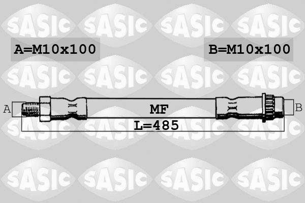 SASIC Brake hose 6600065 PEUGEOT EXPERT SASIC brake hose 6600065