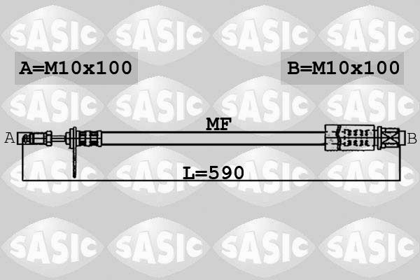 SASIC Brzdová hadica 6606148 6606148 Brzdové hadice SASIC VOLKSWAGEN CALIFORNIA