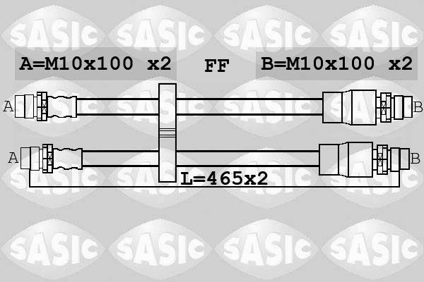 SASIC Bremseslange 6606249 6606249 Bremseslange FIAT COUPE SASIC