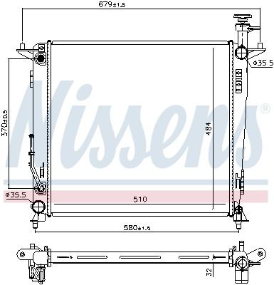 NISSENS Kylare 666223 NISSENS 666223 Kylare Kia Optima Sportswagon