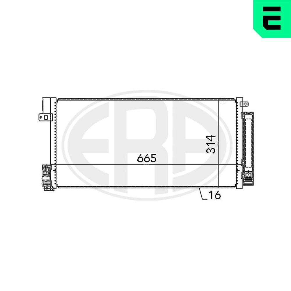 ERA Kondensators, Gaisa kond. sistēma 667004 ERA 667004 Kondicionieru radiatori Bravo II Hatchback (198) cena
