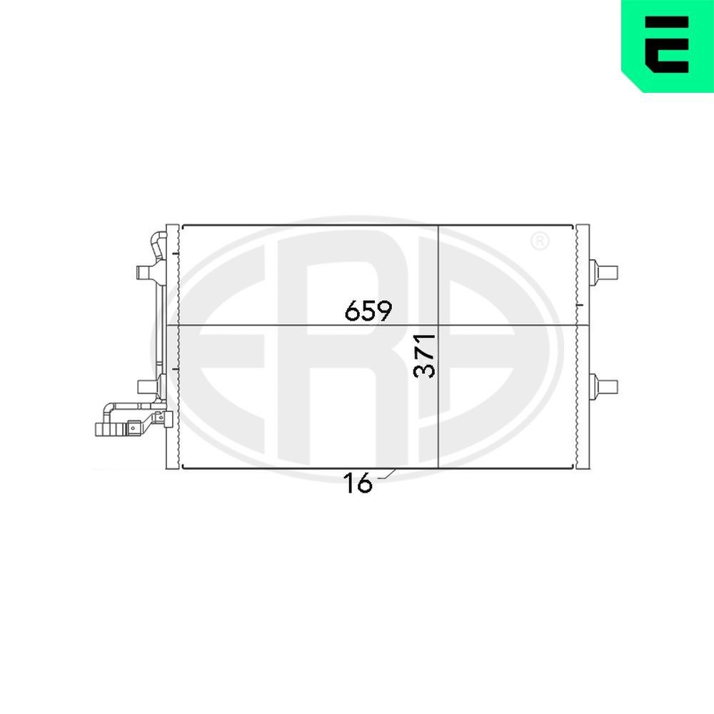 ERA Kondenzátor klimatizácie 667040 667040 ERA Chladič klimatizácie Hyundai lacné