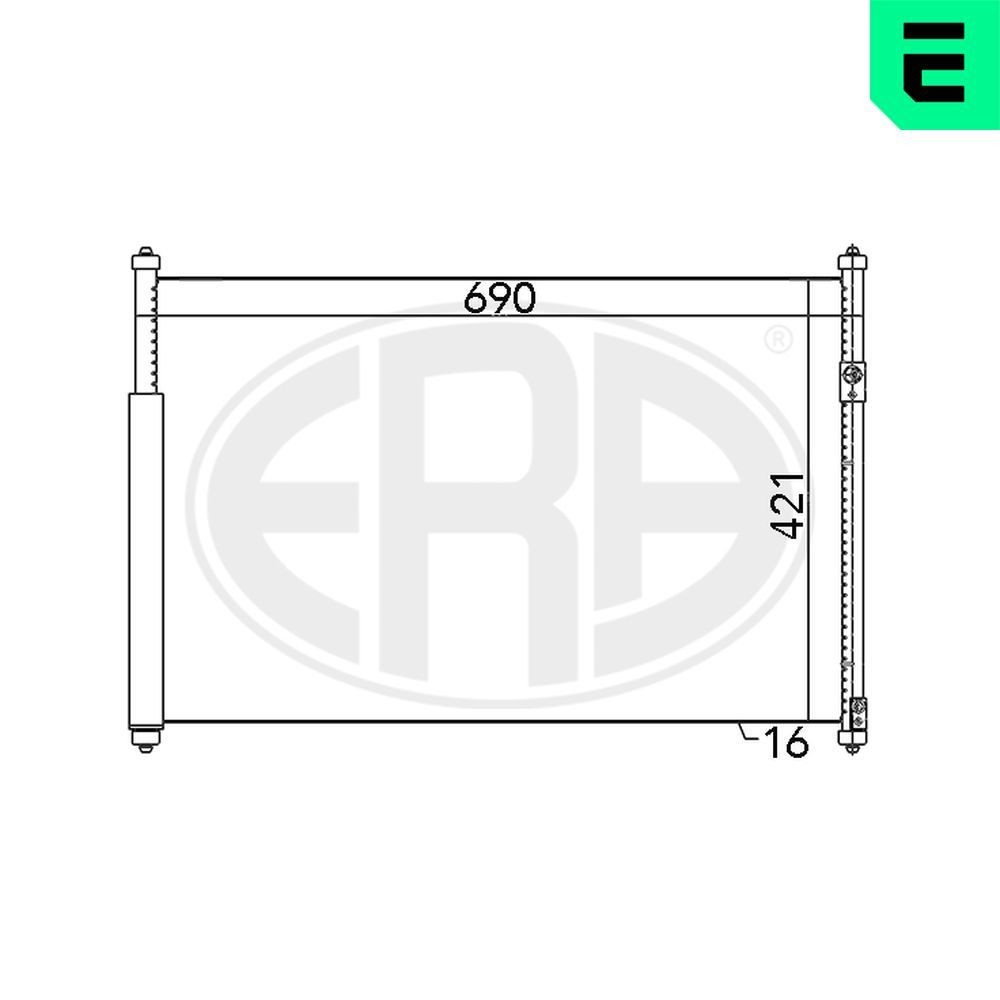 Kondensaator, kliimaseade ERA 667080 ERA 667080 SUZUKI GRAND VITARA 2017 Kliimaradiaator