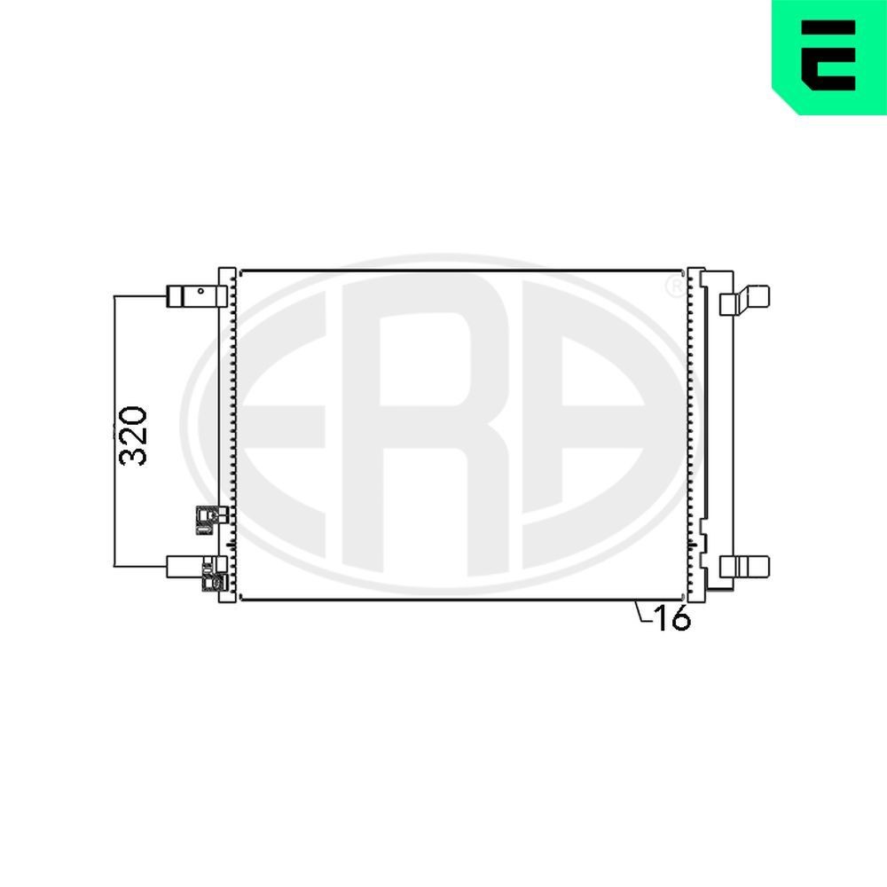 ERA Kondensor, klimatanläggning 667094 VW Golf Sportsvan AC-kondensor ERA 667094
