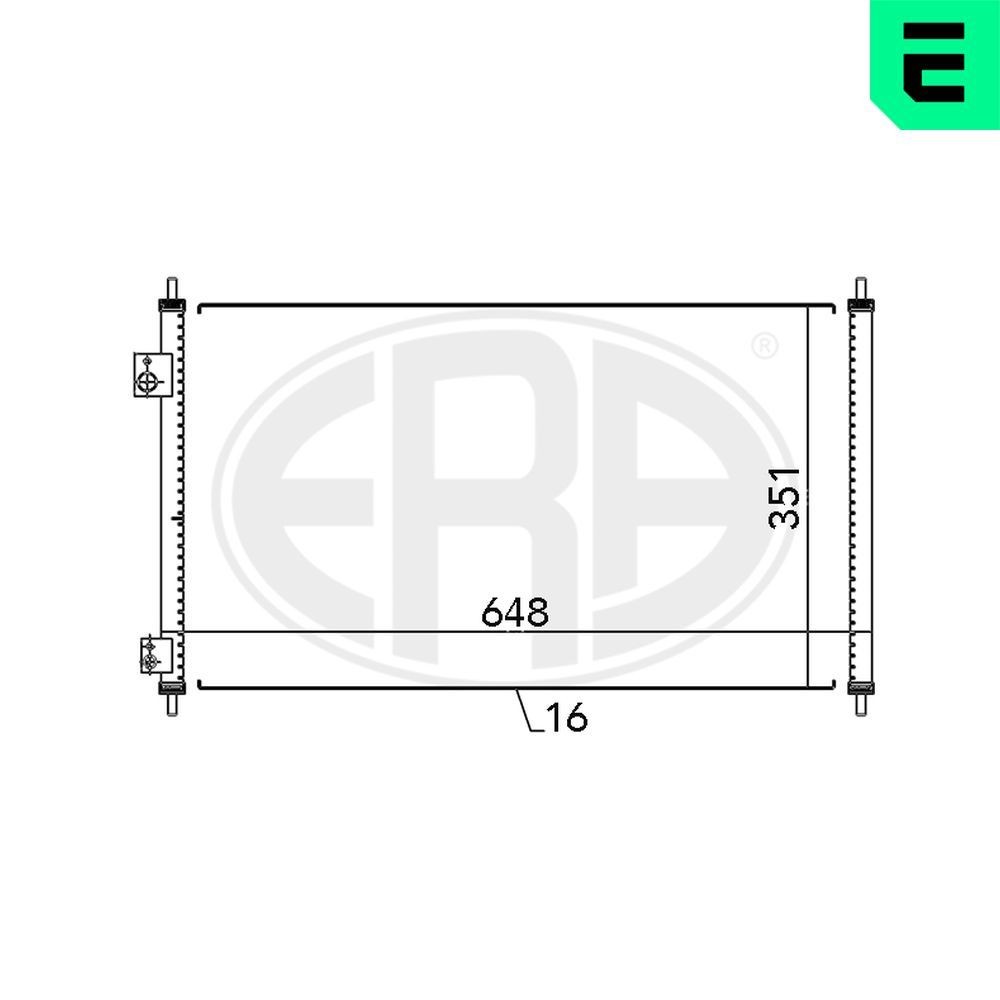 ERA Kondenzátor klimatizácie 667095 Chladič klimatizácie ERA HONDA 667095