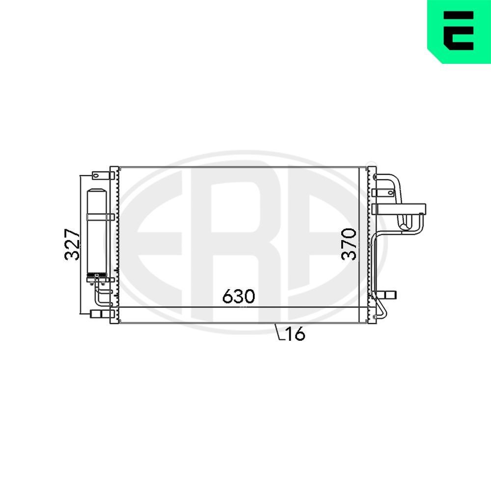 ERA Kondenzátor klimatizácie 667101 Kondenzátor klimatizácie ERA HYUNDAI 667101