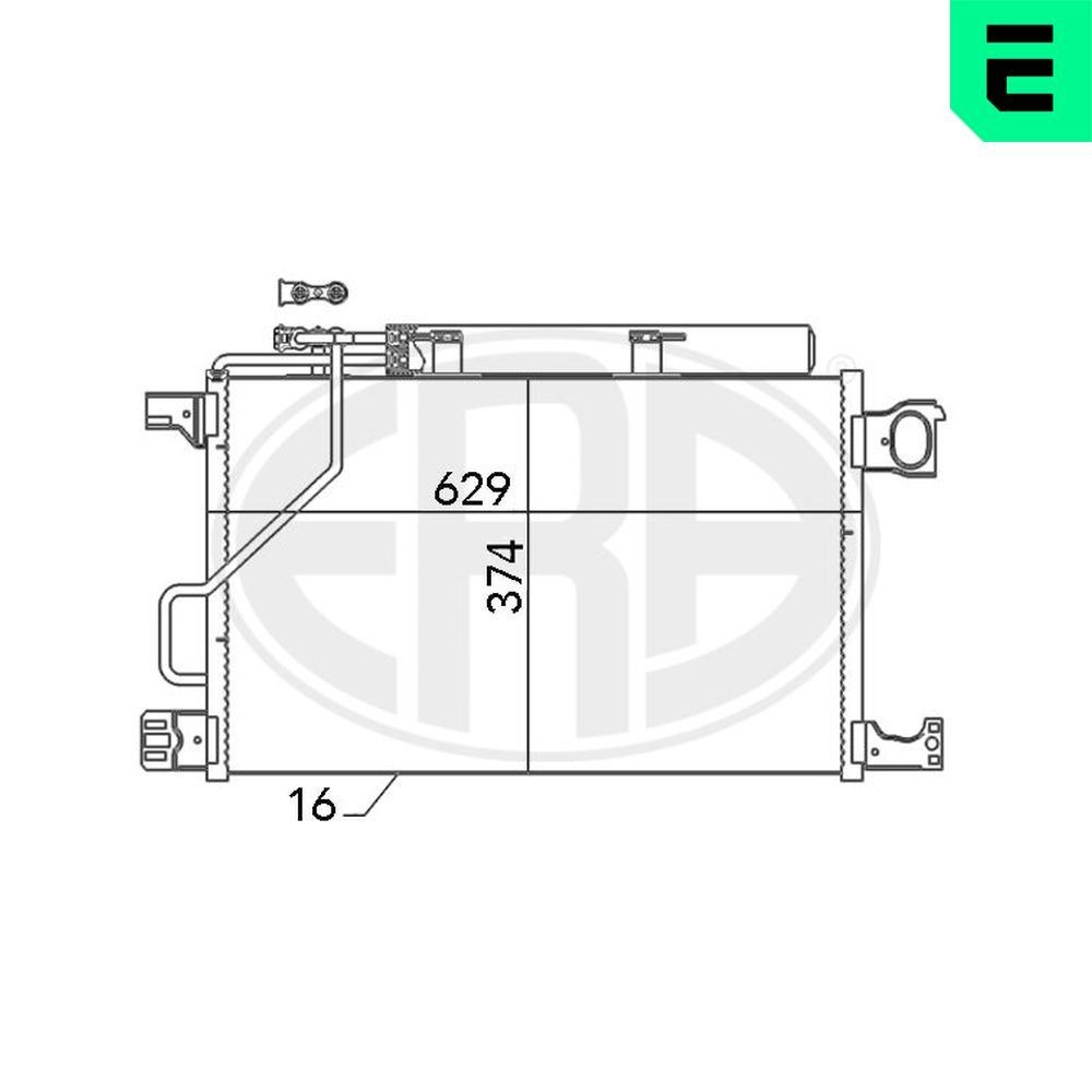 ERA Kondensaator, kliimaseade 667105 Kliimaradiaator ERA Volvo 760 667105
