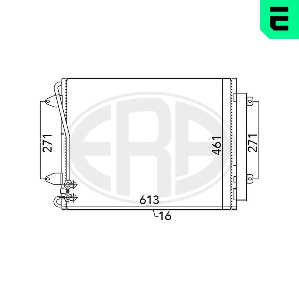 ERA Kondensator, klimaanlegg 667108 667108 AC kondensator VW PASSAT ERA