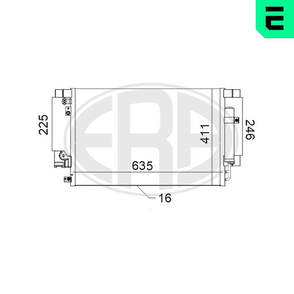 ERA Kondensor, klimatanläggning 667114 PEUGEOT 4008 SUV AC-kondensor ERA 667114
