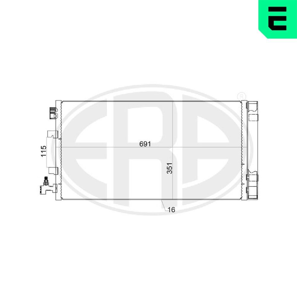 ERA Kondensor, klimatanläggning 667155 BMW kondensor ac ERA 667155