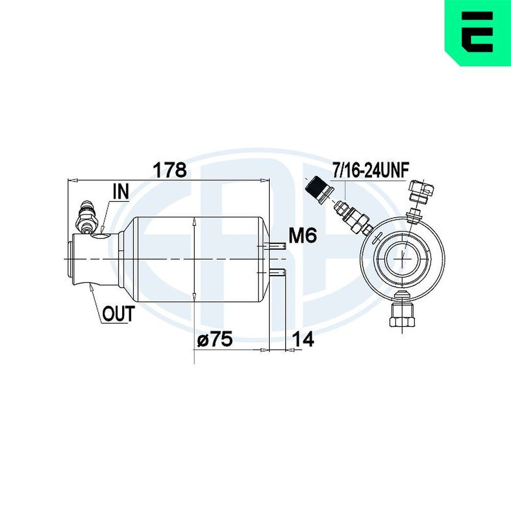 ERA Filtre déshydratant, climatisation 668009 ERA 668009 Bouteille deshydrateur clim Seat Ibiza 6k pas cher