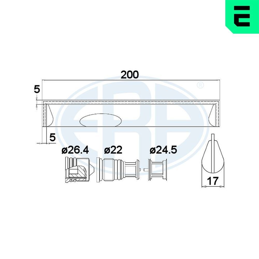 ERA AC-torkfilter 668011 ERA 668011 torkfilter ac Suzuki Grand Vitara FT pris