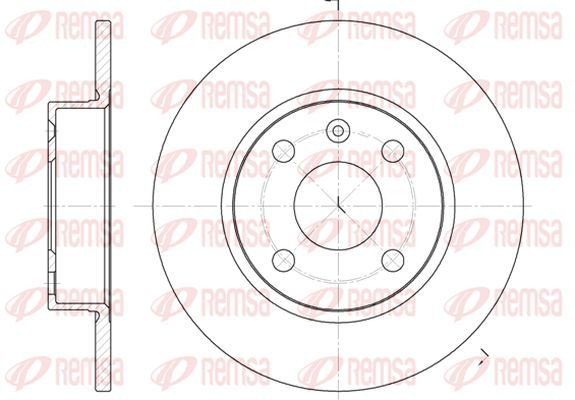 KAWE Bremseskive 6738 00 Bremseskive KAWE Opel ASTRA 6738 00