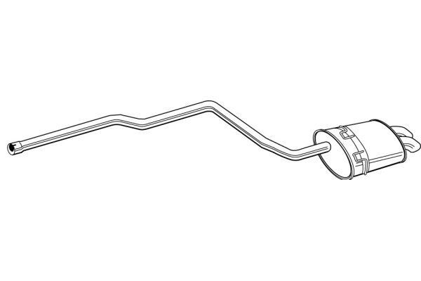 Bakre ljuddämpare VEGAZ MOS-169 VEGAZ MOS-169: Slutdämpare Rover 75 1999