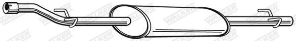 WALKER Mittenljuddämpare 23245 23245 WALKER resonator avgassystem Mercedes CLS