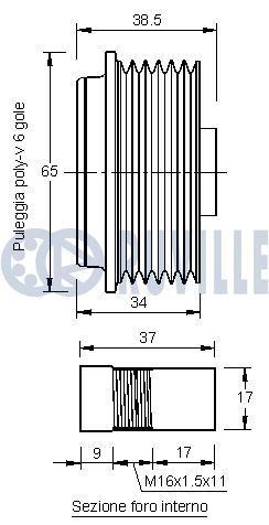 RUVILLE Vattenpump 68421 KIA vattenpump RUVILLE 68421