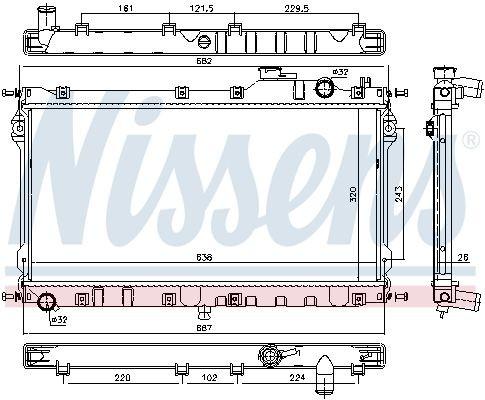 NISSENS Radiateur 68559 NISSENS 68559 originele Radiateur Mazda MX 5 nc kosten