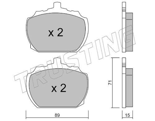TRUSTING Bremseklodser 694.0 694.0 Bremseklodser TRUSTING FORD ESCORT
