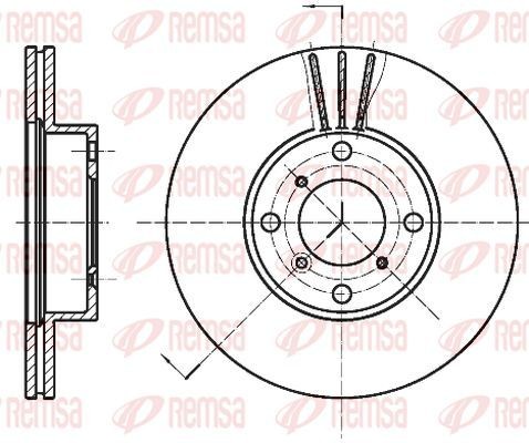 KAWE Brake disc 6950 10 Suzuki SX4 KAWE brake discs 695010