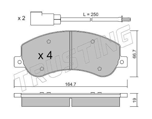 TRUSTING Bremseklodser 696.0 Bremseklodser TRUSTING Ford ESCORT 696.0